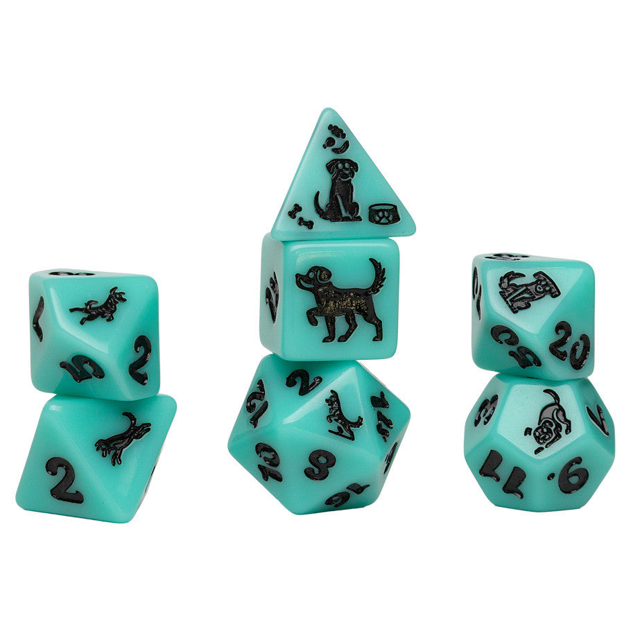 7-Set Animal Dice: Seafoam Shepherd Supplies Sirius Dice 7-set Seafoam Shep