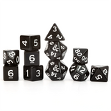 D&D New Adventurer Dice Set - Black/White 11ct Dice Sirius Dice