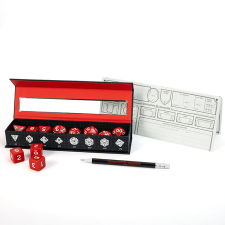 D&D New Adventurer Dice Set - Red/White 11ct Dice Sirius Dice