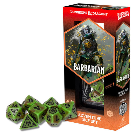 D&D Adventure Dice: Barbarian (Green / Brown) Dice Sirius Dice