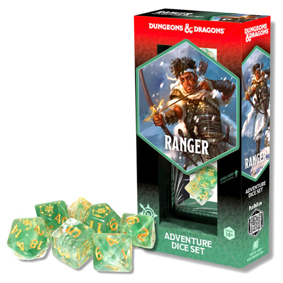 D&D Adventure Dice: Ranger (White / Green) Dice Sirius Dice