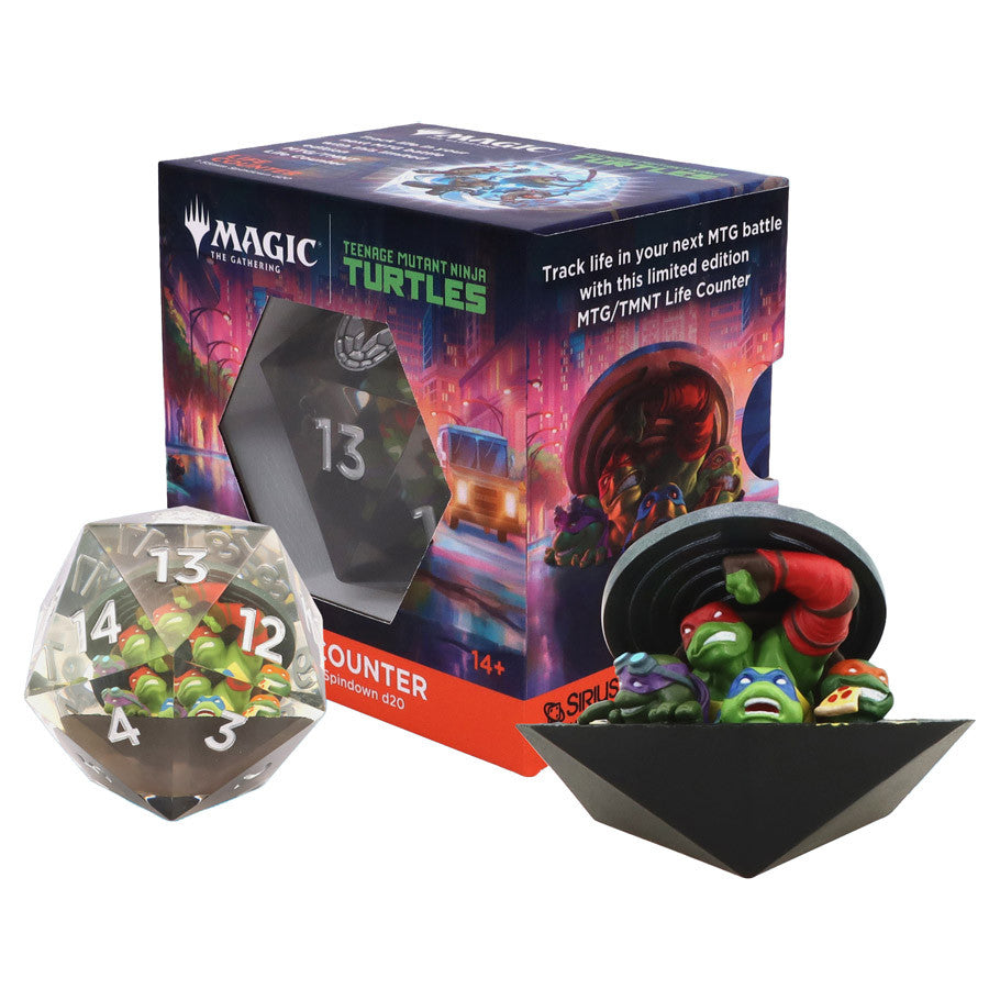 d20 single 55mm Spindown: Magic: The Gathering Teenage Mutant Ninja Turtles Dice Sirius Dice MTG TMNT Spin Down