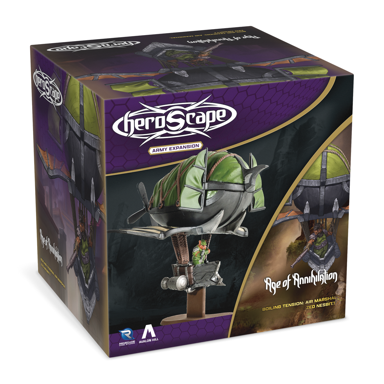Heroscape: Air Marshal Zed Nesbitt Army Expansion (2 options) Miniatures Renegade Game Studios HS Zed Nesbitt Unpainted