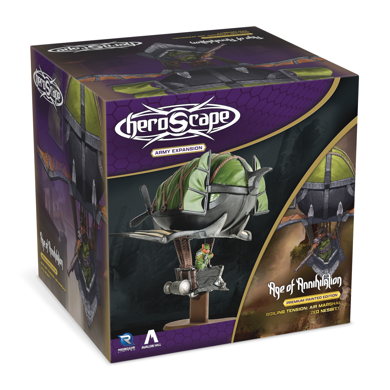 Heroscape: Air Marshal Zed Nesbitt Army Expansion (2 options) Miniatures Renegade Game Studios HS Zed Nesbitt Painted