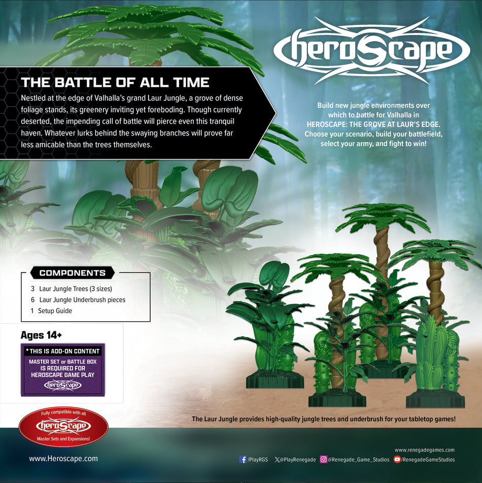 Heroscape: The Grove at Laur’s Edge Terrain Expansion Miniatures Renegade Game Studios   
