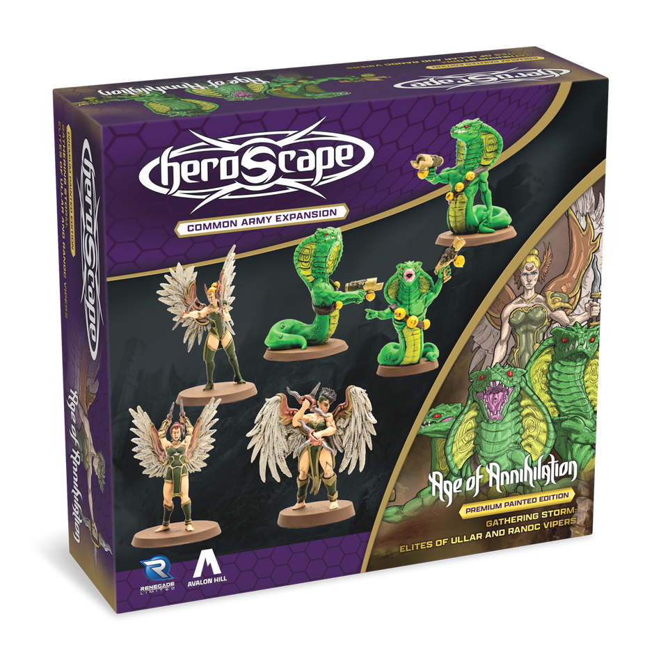 Heroscape: Elites of Ullar & Ranoc Vipers Common Army Expansion Painted Miniatures Renegade Game Studios HS Elites of Ullar & Ranoc Vipers Painted