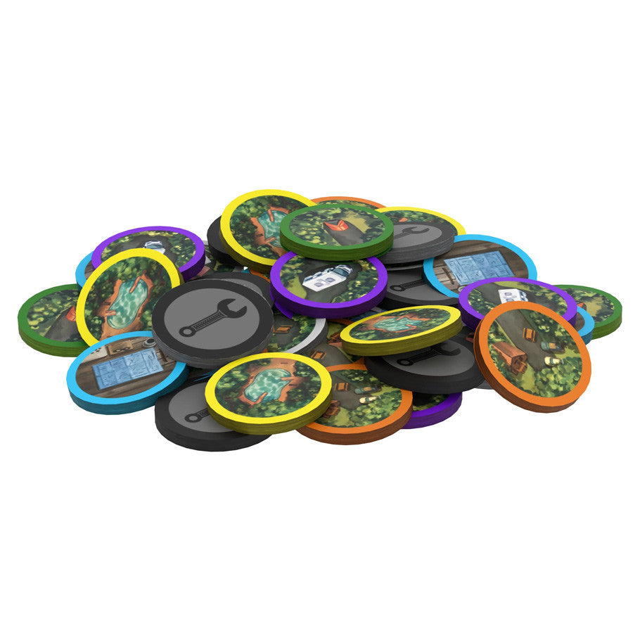 Camping Season: Wooden Tokens Upgrade Pack Board Games Sweaterbear Games Camping Season: Wooden Tokens Upgrade Pack
