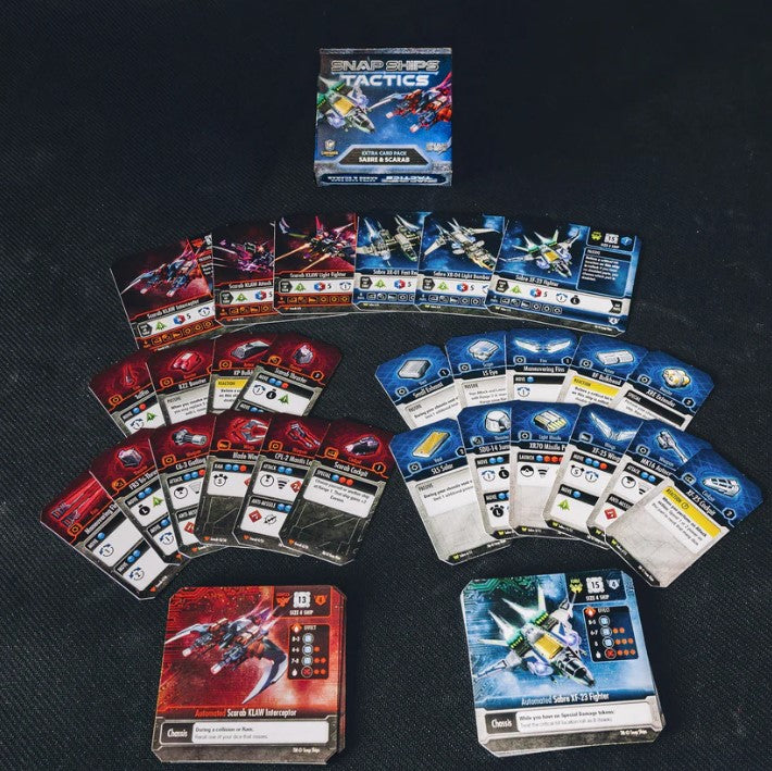 Snap Ships Sabre & Scarab Cards Miniatures Common Ground Games