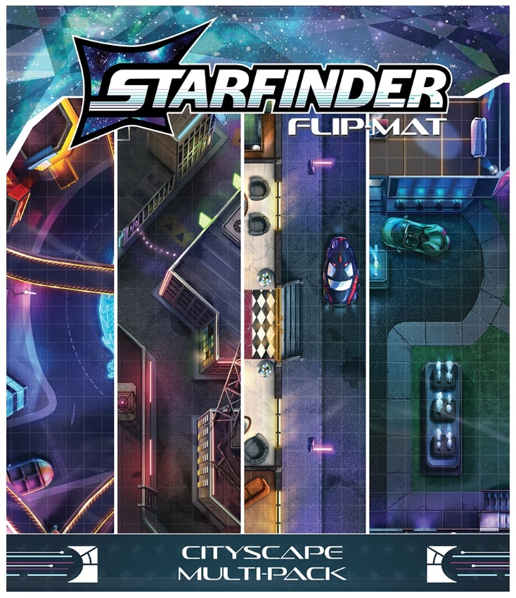 Starfinder Flip Mat: Cityscape Multi-Pack RPG Maps Paizo SF FM Cityscape Multi-Pack