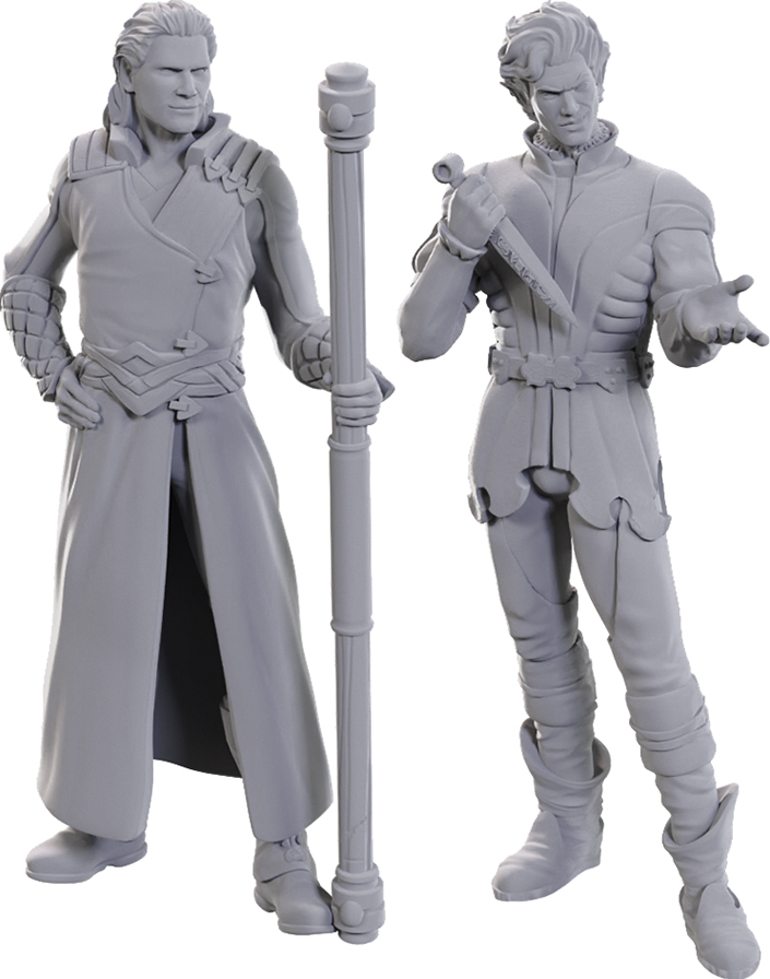 D&D Nolzur's Marvelous Unpainted Miniatures: Special Edition Baldur's Gate 3 - Gale & Astarion Miniatures WizKids NPC Gale & Astarion