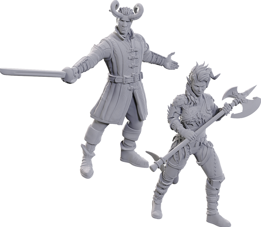 D&D Nolzur's Marvelous Unpainted Miniatures: Special Edition Baldur's Gate 3 - Wyll & Karlach Miniatures WizKids