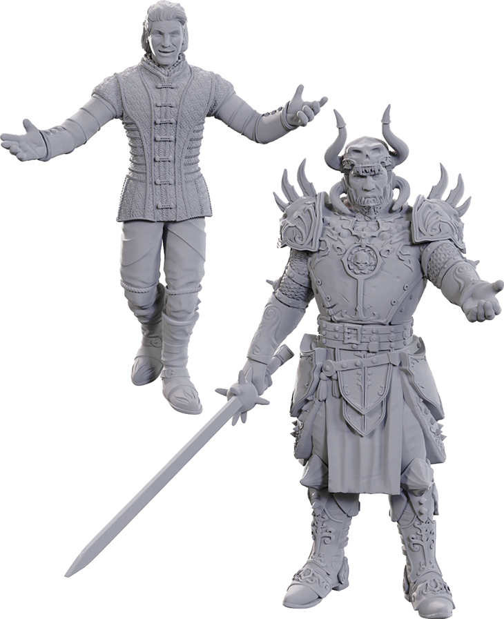 D&D Nolzur's Marvelous Unpainted Miniatures: Special Edition Baldur's Gate 3 - Sarevok Anchev & Raphael Miniatures WizKids NPC Sarevok Anchev & Raphael