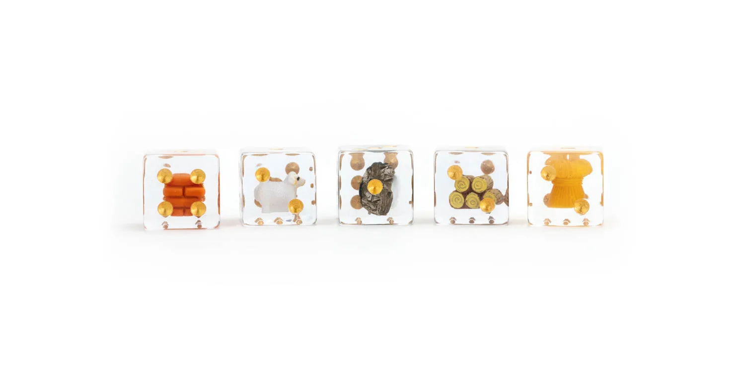 Catan Inclusion Dice Set Dice FanRoll by Metallic Dice Games   