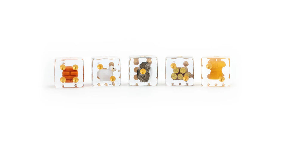 Catan Inclusion Dice Set Dice FanRoll by Metallic Dice Games   
