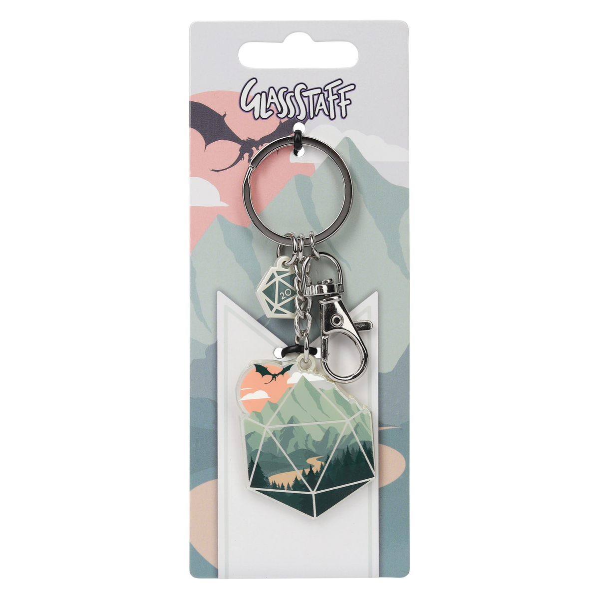 Keychain - Scenic D20 Clothing & Accessories Forged Dice Co