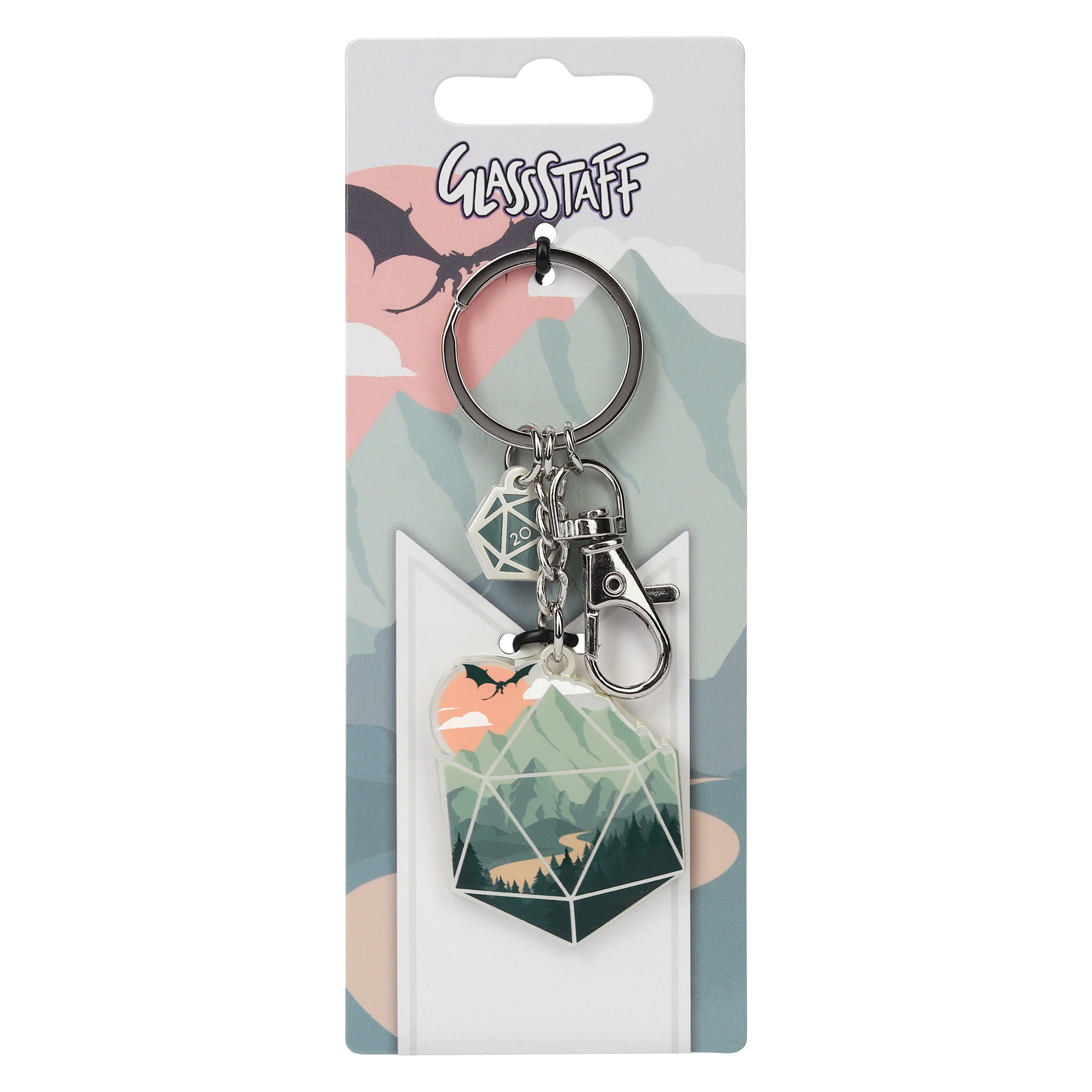 Keychain - Scenic D20 Clothing & Accessories Forged Dice Co