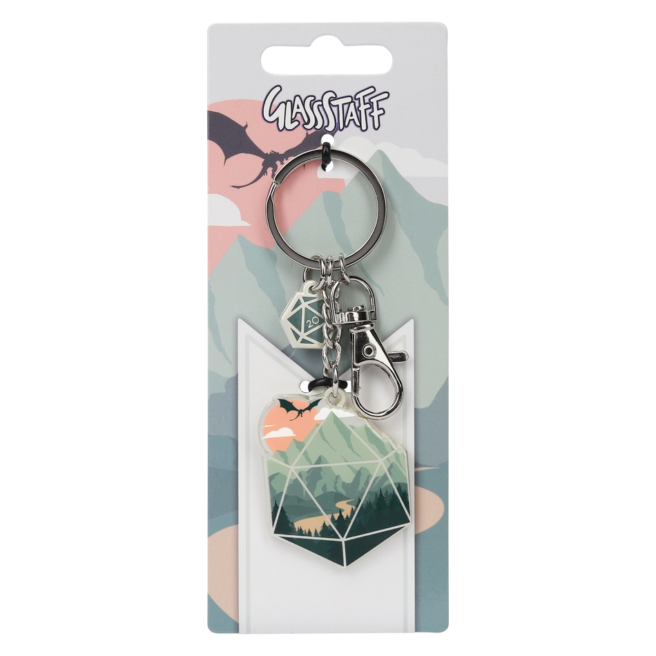 Keychain - Scenic D20 Clothing & Accessories Forged Dice Co