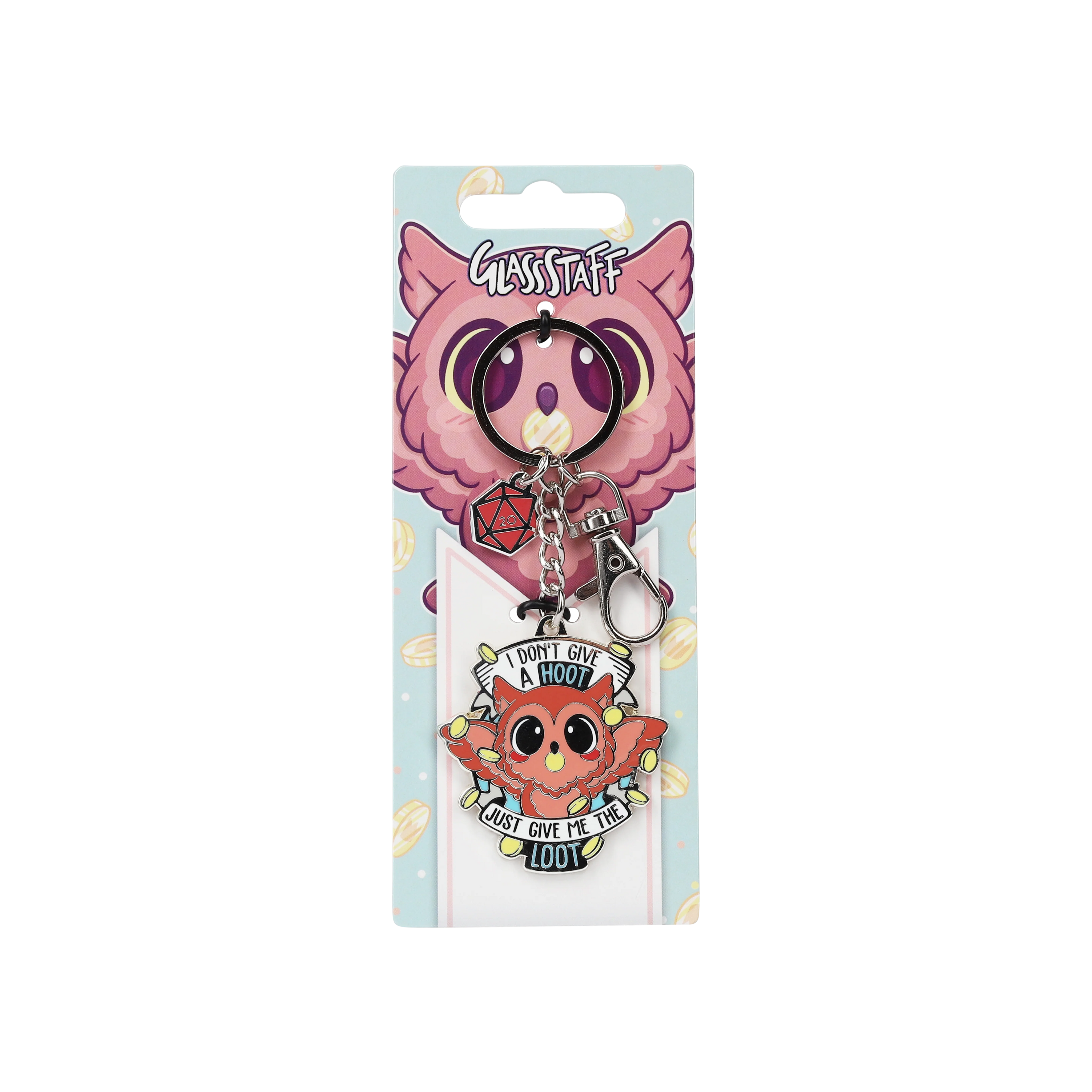Keychain - I Don't Give A Hoot Clothing & Accessories Forged Dice Co