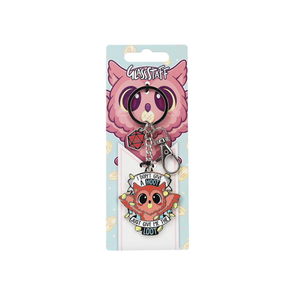 Keychain - I Don't Give A Hoot Clothing & Accessories Forged Dice Co