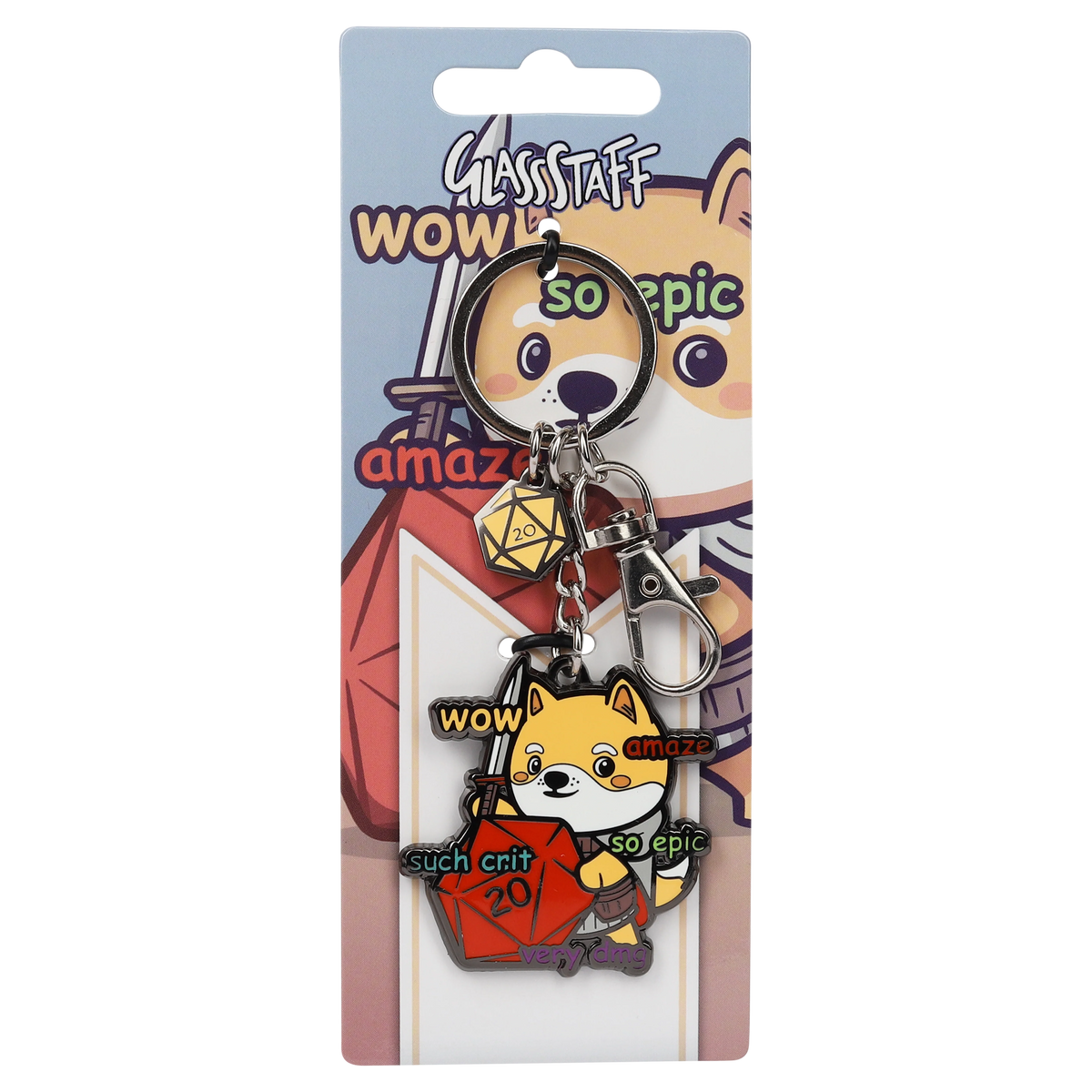 Keychain - Wow Much Crit Clothing & Accessories Forged Dice Co