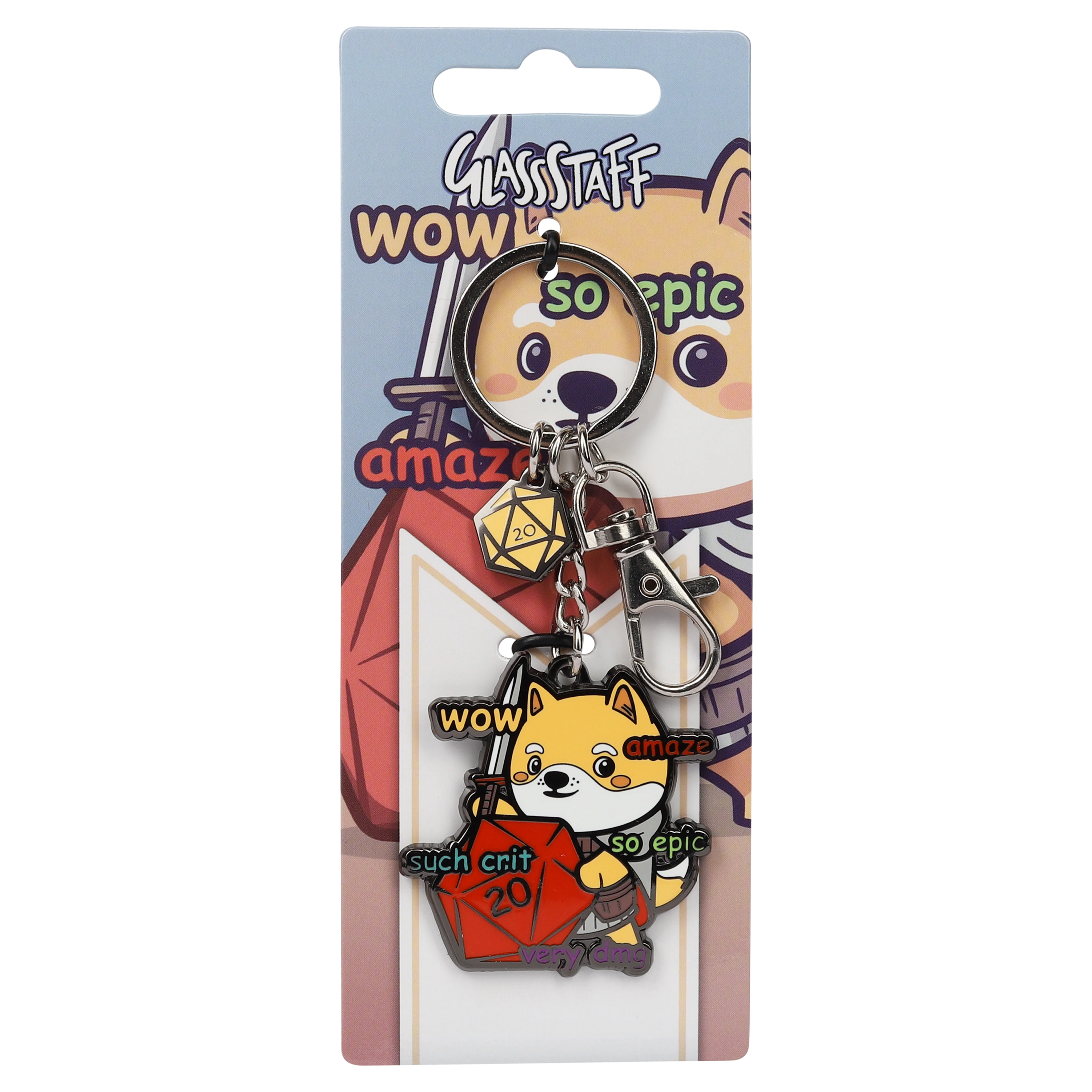 Keychain - Wow Much Crit Clothing & Accessories Forged Dice Co