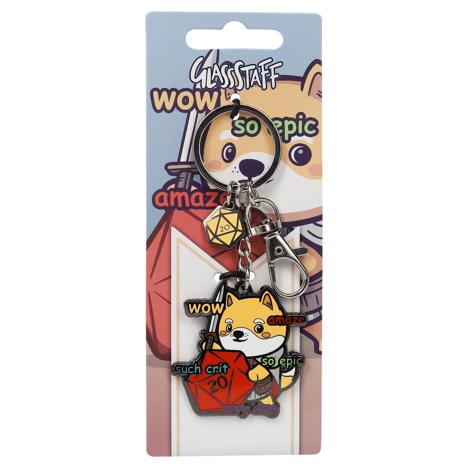 Keychain - Wow Much Crit Clothing & Accessories Forged Dice Co