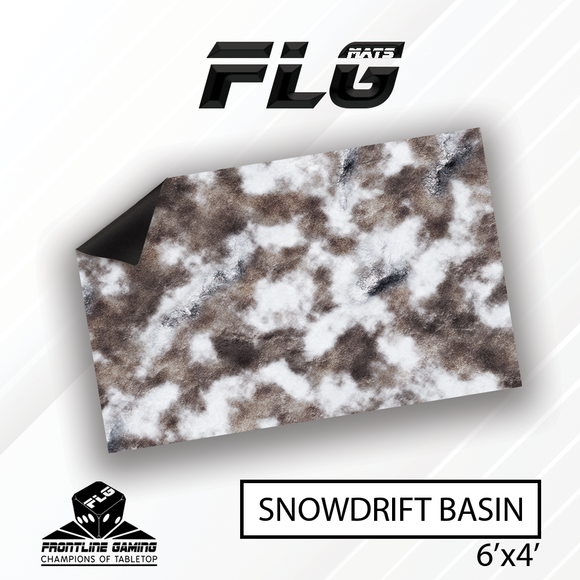 FLG Mats: Snowdrift Basin 4'x6' Supplies Frontline Gaming FLG Mats: Snowdrift Basin 4'x6'