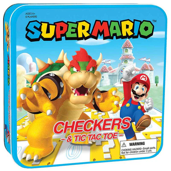 Checkers & Tic Tac Toe: Super Mario vs. Bowser Board Games USAopoly