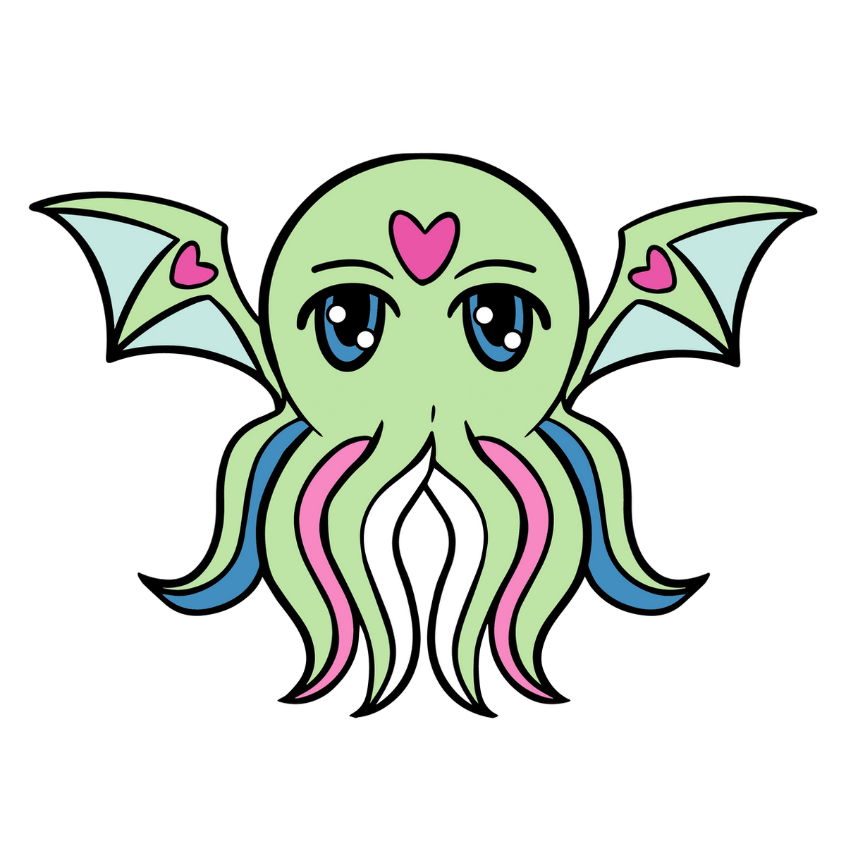 Pridethulhu Pin Transgender Foam Brain Games