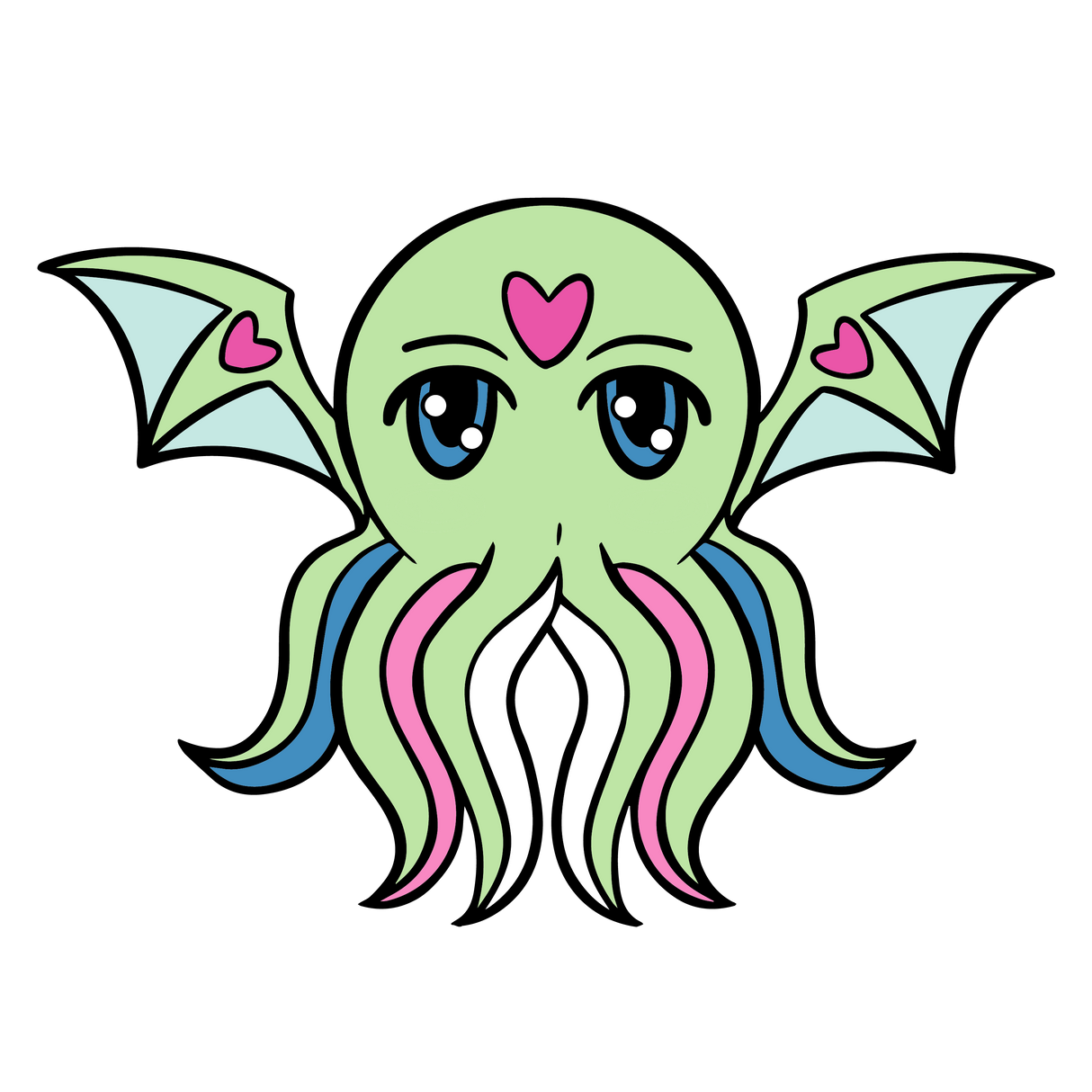 Pridethulhu Pin Transgender Foam Brain Games