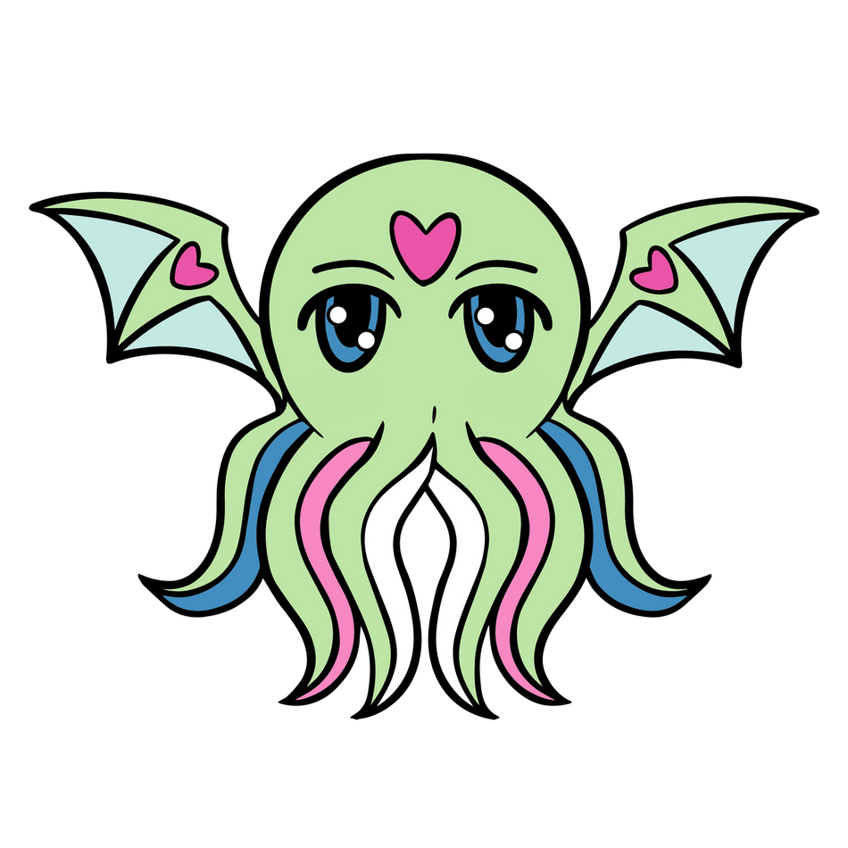 Pridethulhu Pin Transgender Foam Brain Games