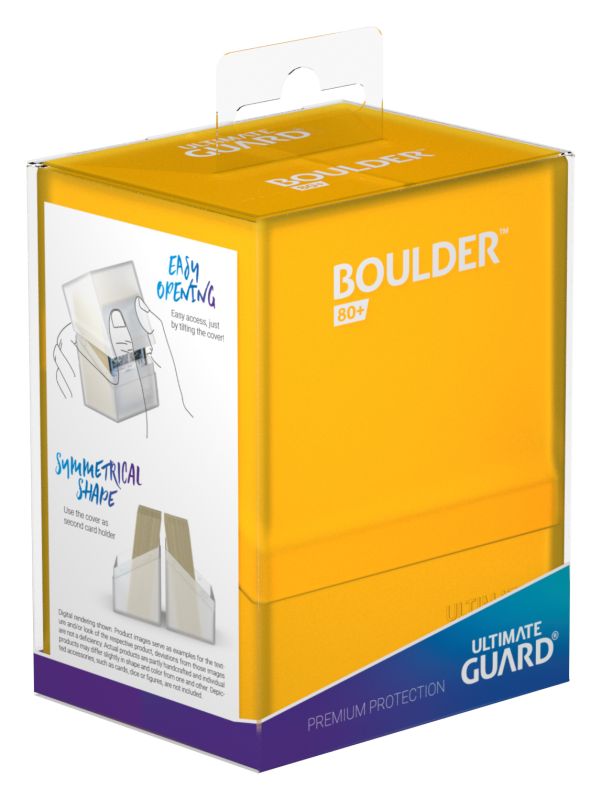 Boulder Deck Box (36 options) Supplies Ultimate Guard Boulder 80+ Amber