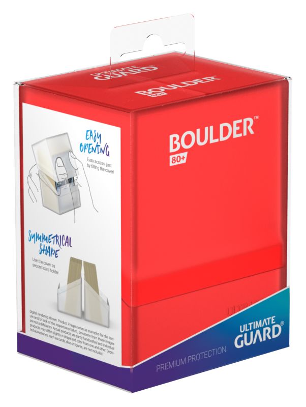 Boulder Deck Box (36 options) Supplies Ultimate Guard Boulder 80+ Ruby