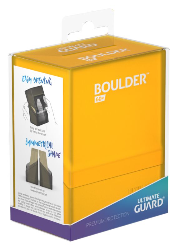 Boulder Deck Box (36 options) Supplies Ultimate Guard Boulder 60+ Amber