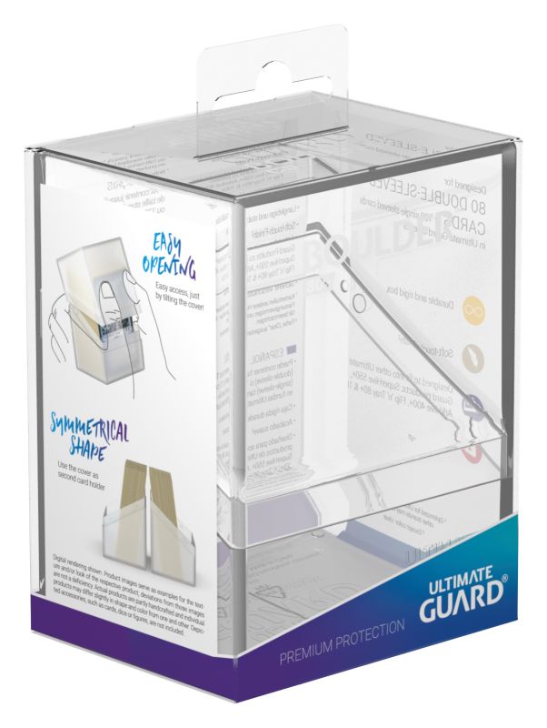 Boulder Deck Box (36 options) Supplies Ultimate Guard Boulder 80+ Clear