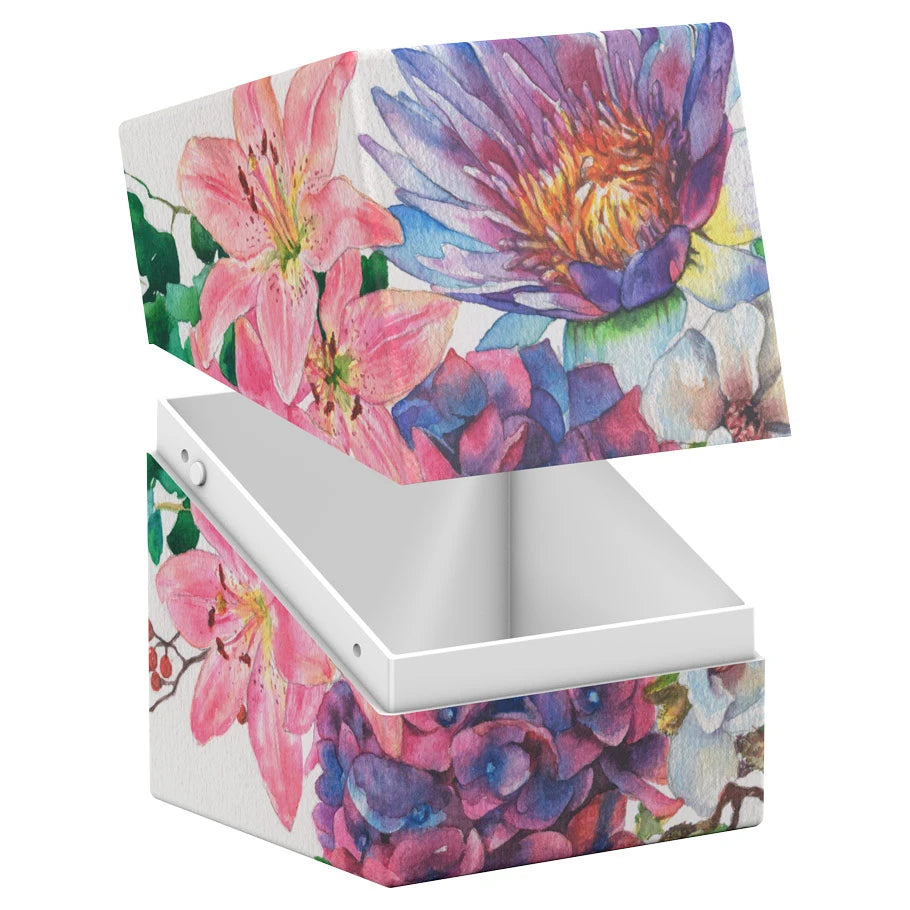 Deck Box: Boulder: 100+: Floral Places: Lotus Bloom Supplies Ultimate Guard DB Bldr 100+ Lotus Bloom