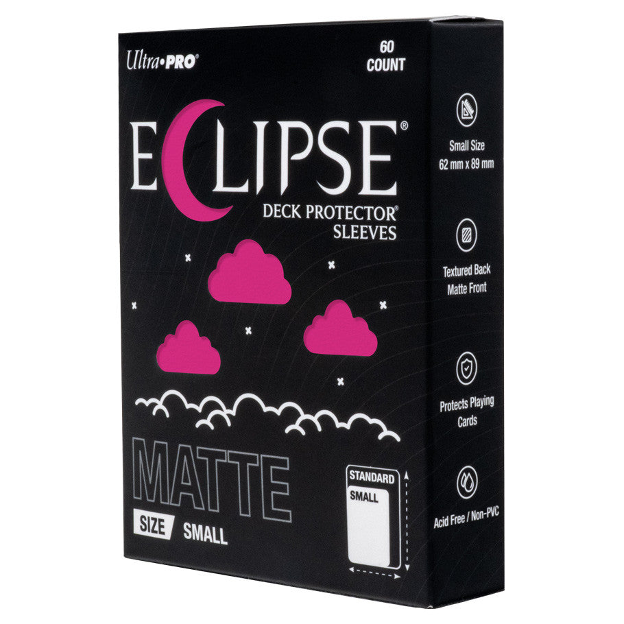Eclipse Sleeves: Small Matte Deck Protectors 60ct (10 Options) Supplies Ultra Pro Eclipse DP SM MAT PNK