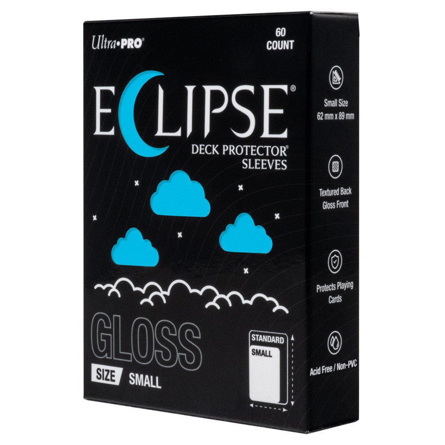 Eclipse Sleeves: Small Gloss Deck Protectors 60ct (10 Options) Supplies Ultra Pro Eclipse DP SM GLS SKY BLU