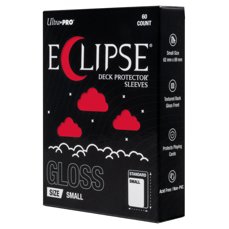 Eclipse Sleeves: Small Gloss Deck Protectors 60ct (10 Options) Supplies Ultra Pro Eclipse DP SM GLS RED