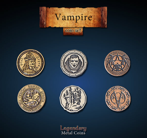 Legendary Metal Coins - Vampire (3 options) Supplies Drawlab Entertainment