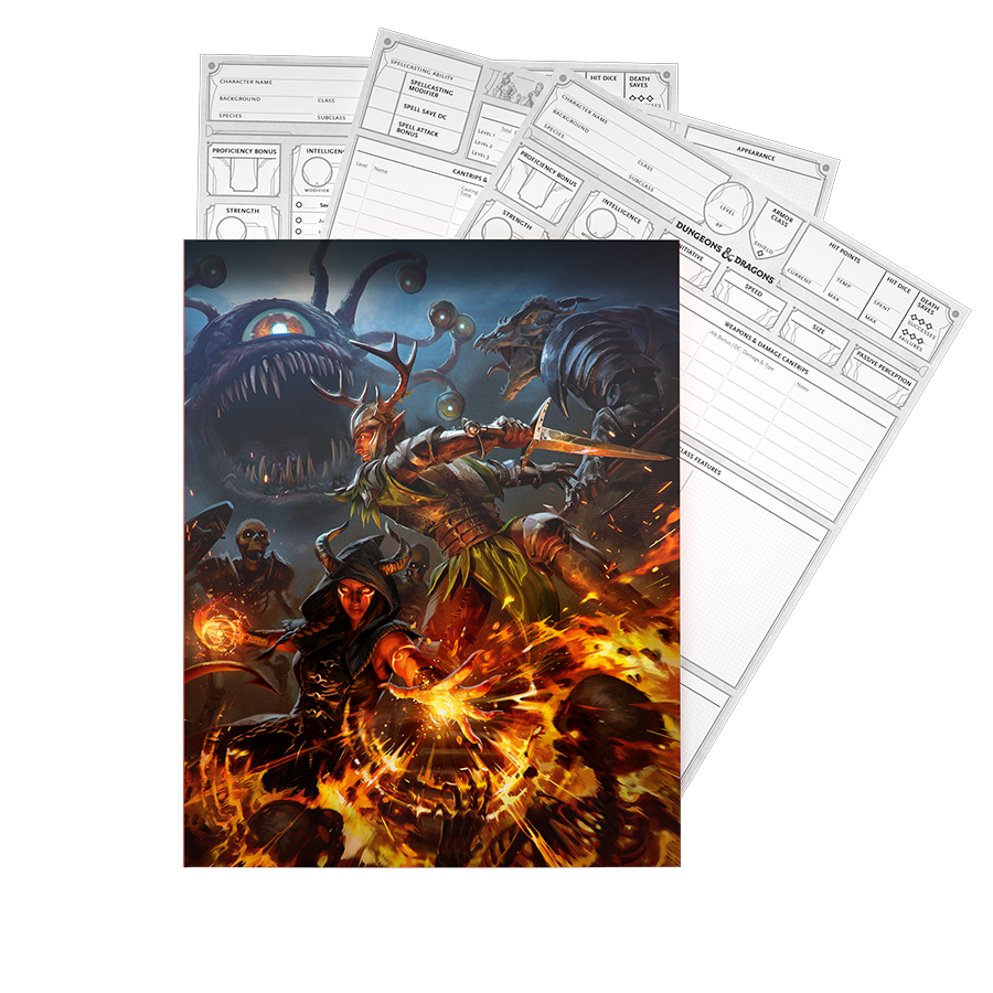 Dungeons & Dragons Character Sheets 2024 Role Playing Games Wizards of the Coast   