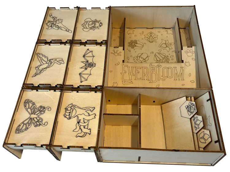 Everbloom Deluxe Wooden Insert Board Game Organization Nerdvana Games Everbloom Wood Insert