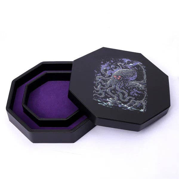 Heroes Hoard Dice Tray & Keeper - Cthulu Dice Hymgho Premium Dice