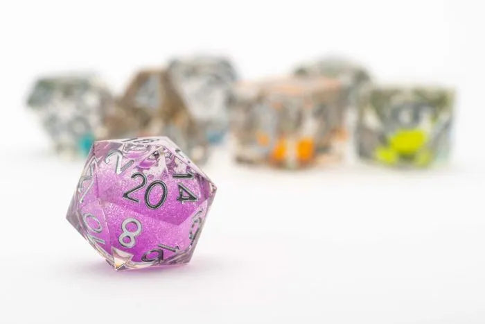 Elixir Liquid Core Dice Set: Rainbow Dust Dice FanRoll by Metallic Dice Games   