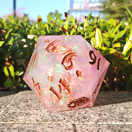 Captured Magic 100mm Chonk D20 - Arcane Amethyst Dice Hymgho Premium Dice