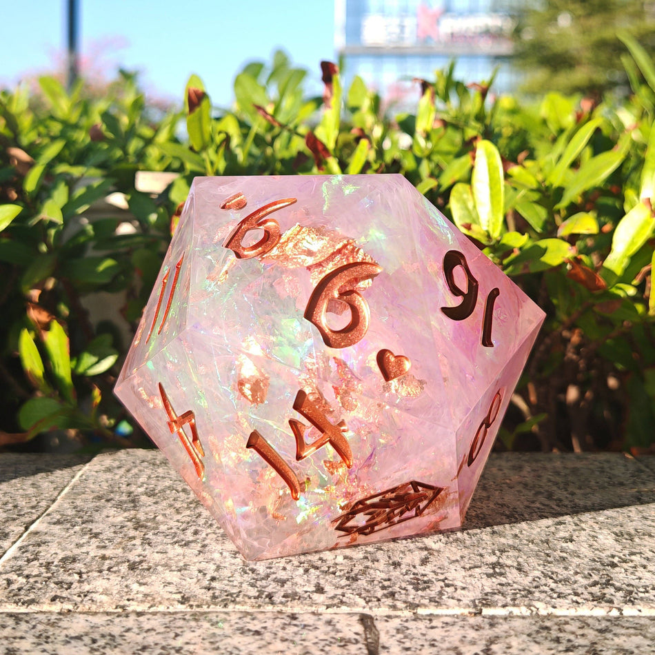 Captured Magic 100mm Chonk D20 - Arcane Amethyst Dice Hymgho Premium Dice