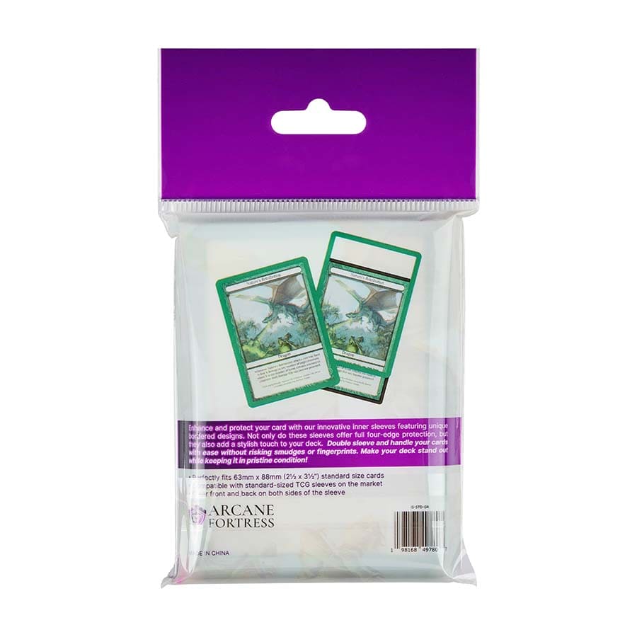Arcane Fortress: Solid Color Inner Sleeves (6 Options) Supplies Arcane Fortress AF Solid GRNGroveSyn InnSlvs STD