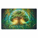 Stained Glass Collection Playmat (7 options) Supplies Arcane Fortress PM Mythical Forest
