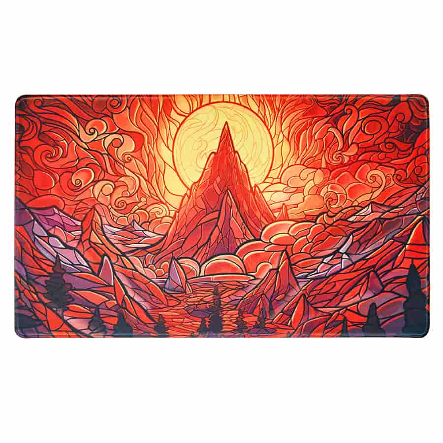 Stained Glass Collection Playmat (7 options) Supplies Arcane Fortress PM Burning Mountain