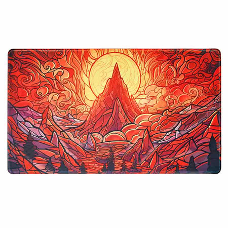 Stained Glass Collection Playmat (7 options) Supplies Arcane Fortress PM Burning Mountain